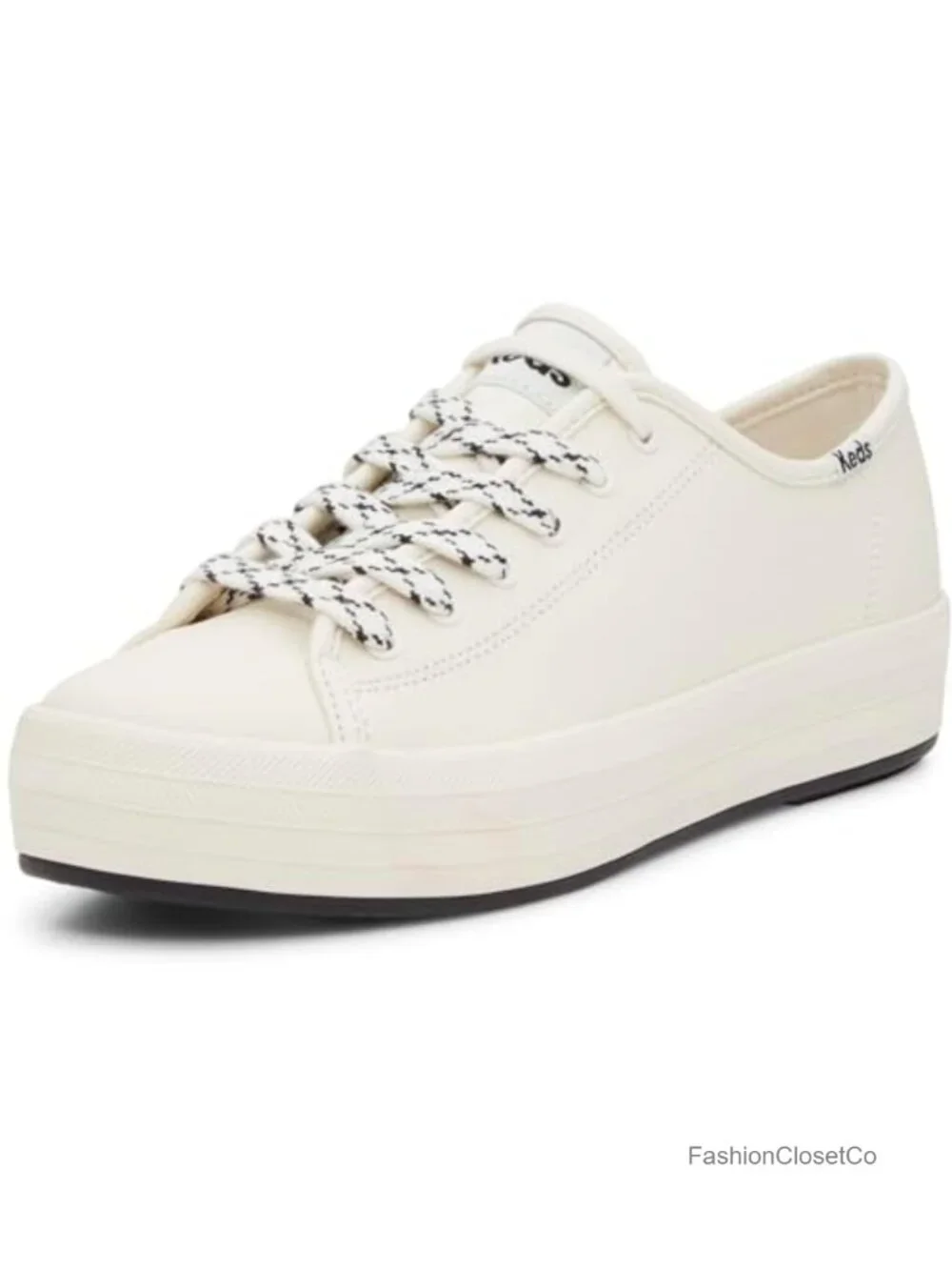Women's Lace-Up Platform Sneakers - Leather Upper, Cushioned Footbed